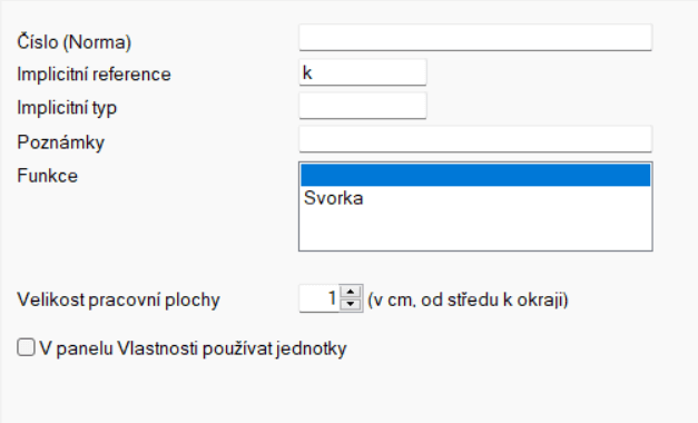 nastavení vlastností značky